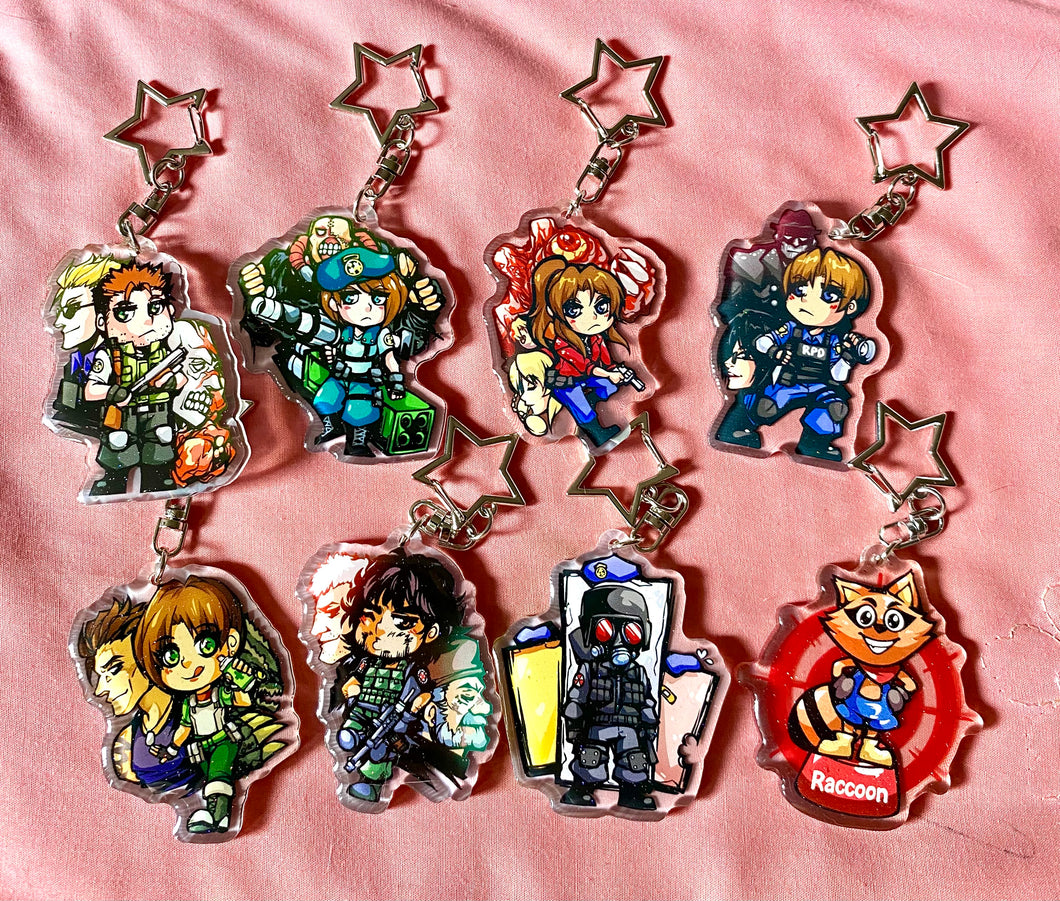 Resident Evil Biohazard Keychains