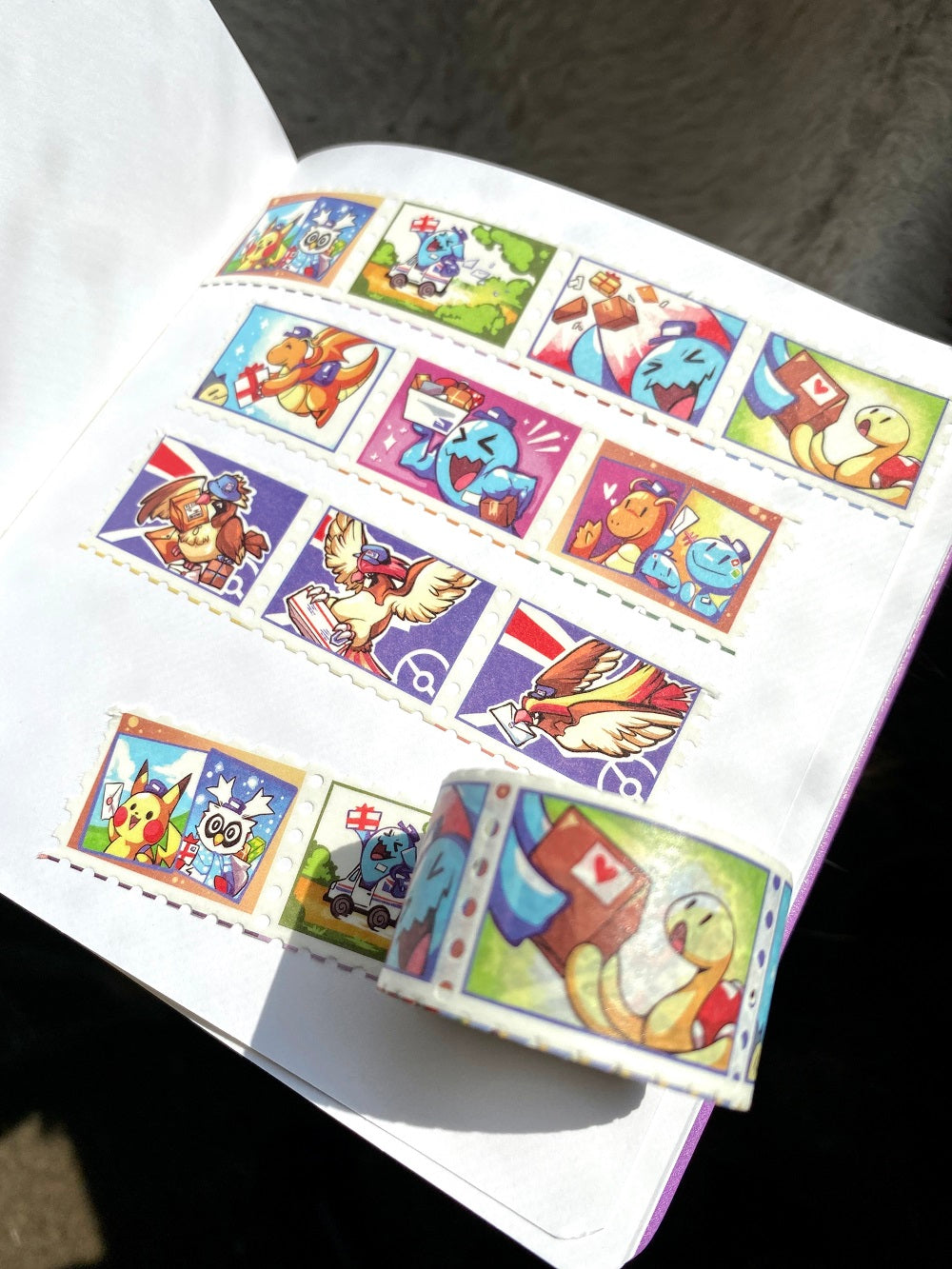 ground pokemon cards Pokemon Stamps Washi – BlueAndRedWares