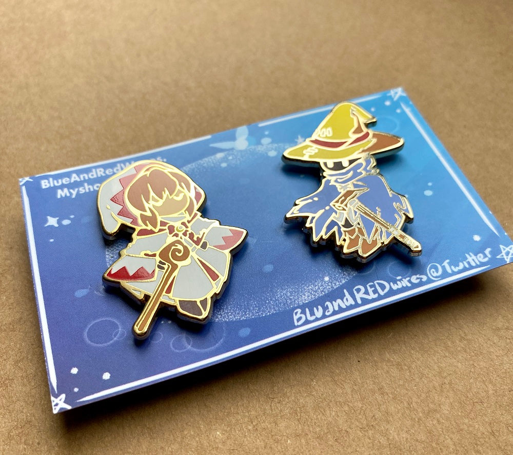 White and Black Mage Pins