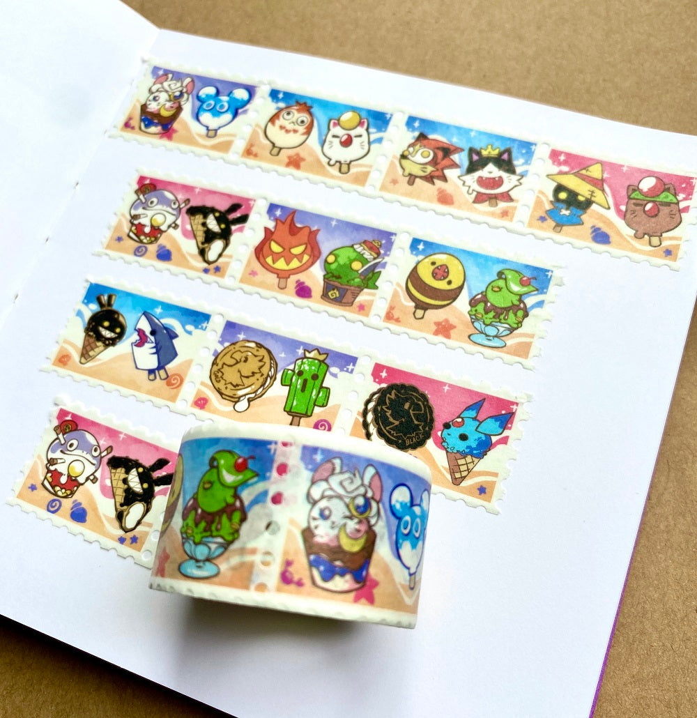 Final Fantasy IceCream Stamp Washi